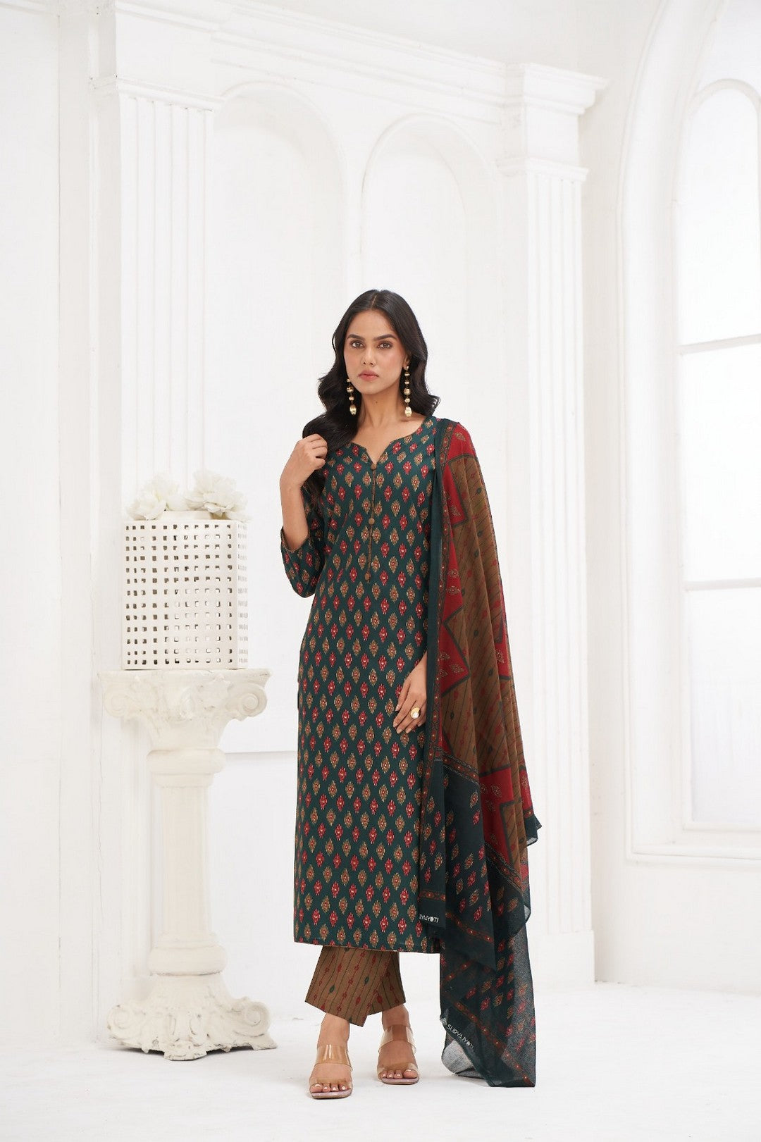 Larqi Women Pure Cotton Blue 3 Pcs Set
