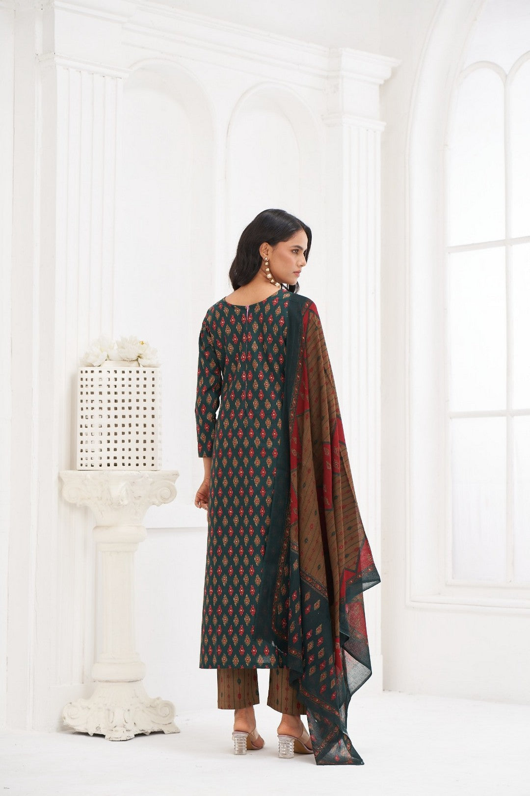 Larqi Women Pure Cotton Blue 3 Pcs Set