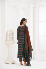 Larqi Women Pure Cotton Blue 3 Pcs Set