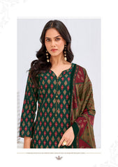 Larqi Women Pure Cotton Blue 3 Pcs Set