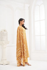 Larqi Women Pure Cotton Yellow 3 Pcs Set