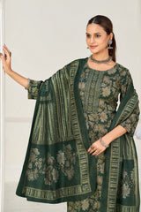 Larqi Women Viscose Rayon Green 3 Pcs Set