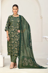 Larqi Women Viscose Rayon Green 3 Pcs Set