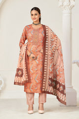 Larqi Women Viscose Rayon Orange 3 Pcs Set