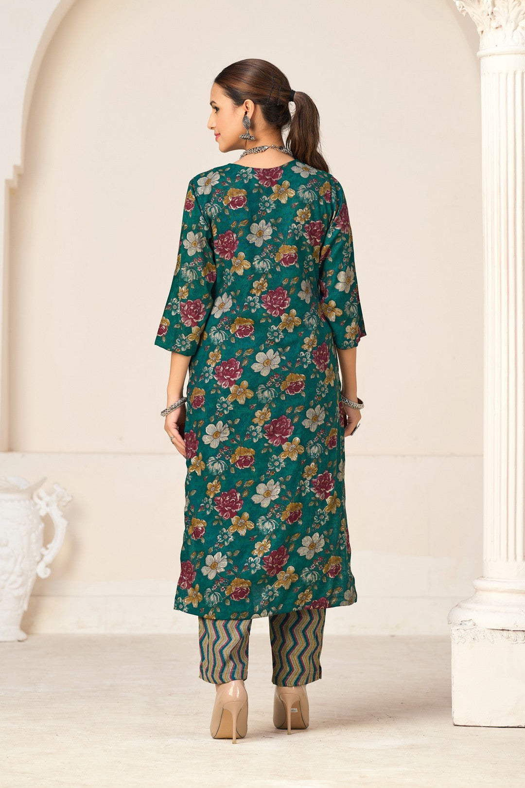 Larqi Women Viscose Rayon Blue 3 Pcs Set