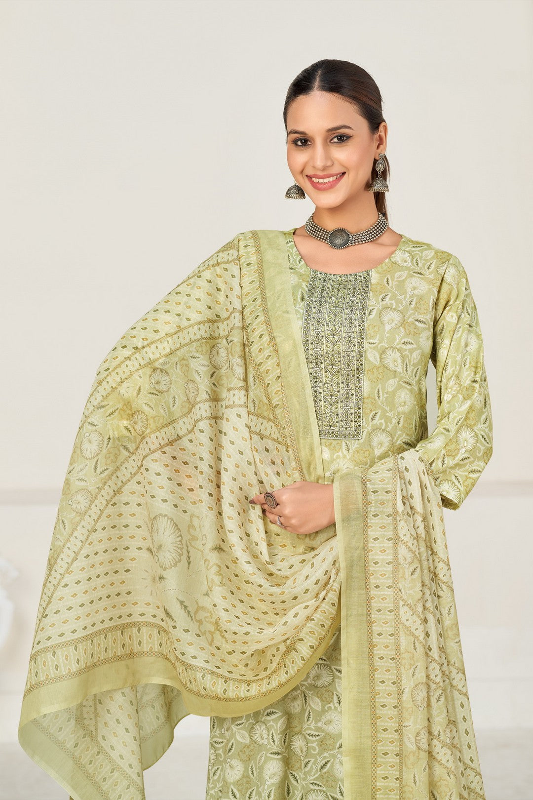 Larqi Women Viscose Rayon Green 3 Pcs Set