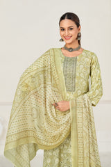 Larqi Women Viscose Rayon Green 3 Pcs Set