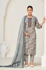 Larqi Women Viscose Rayon Silver 3 Pcs Set
