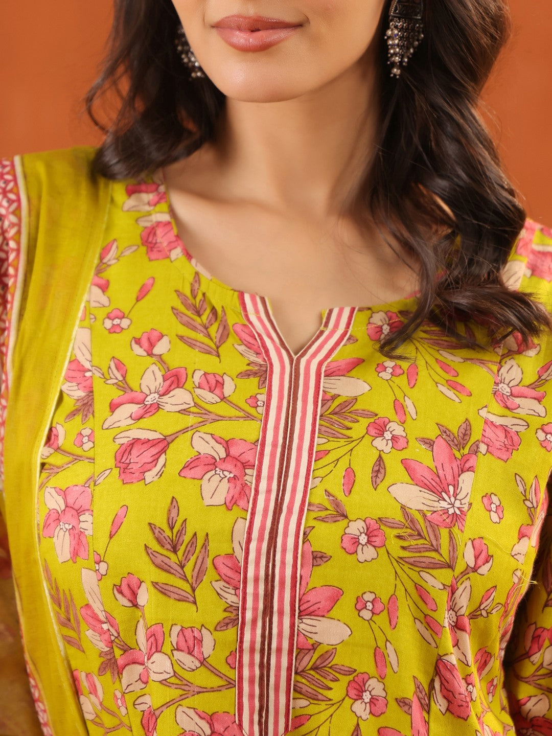 Larqi Women Pure Cotton Yellow 3 Pcs Set