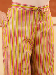 Larqi Women Pure Cotton Yellow 3 Pcs Set
