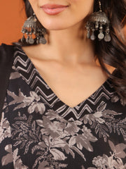 Larqi Women Pure Cotton Black 3 Pcs Set