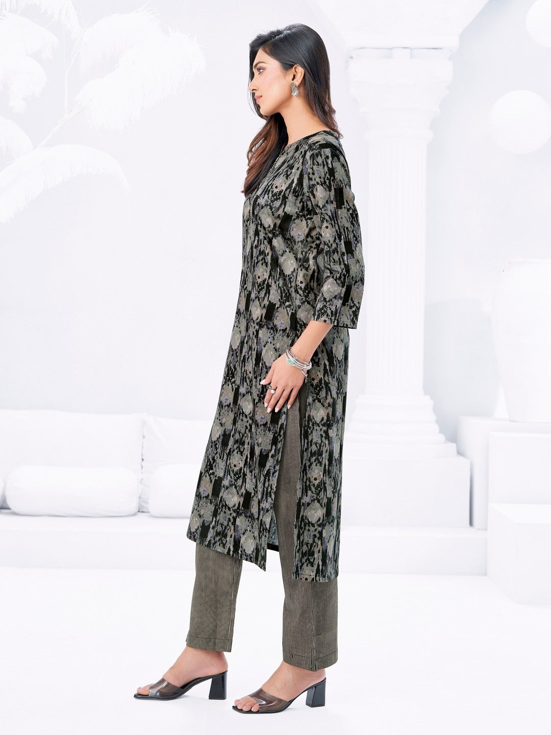 Larqi Women Pure Cotton Black 3 Pcs Set