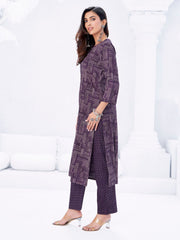 Larqi Women Pure Cotton Purple 3 Pcs Set