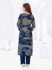 Larqi Women Pure Cotton Navy Blue 3 Pcs Set