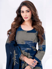 Larqi Women Pure Cotton Navy Blue 3 Pcs Set