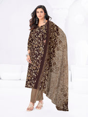 Larqi Women Pure Cotton Brown 3 Pcs Set