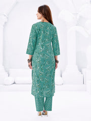Larqi Women Pure Cotton Green 3 Pcs Set