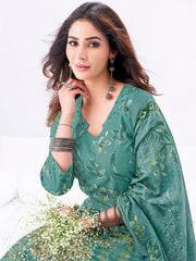 Larqi Women Pure Cotton Green 3 Pcs Set