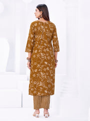 Larqi Women Pure Cotton Yellow 3 Pcs Set