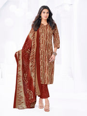 Larqi Women Pure Cotton Orange 3 Pcs Set