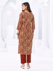 Larqi Women Pure Cotton Orange 3 Pcs Set
