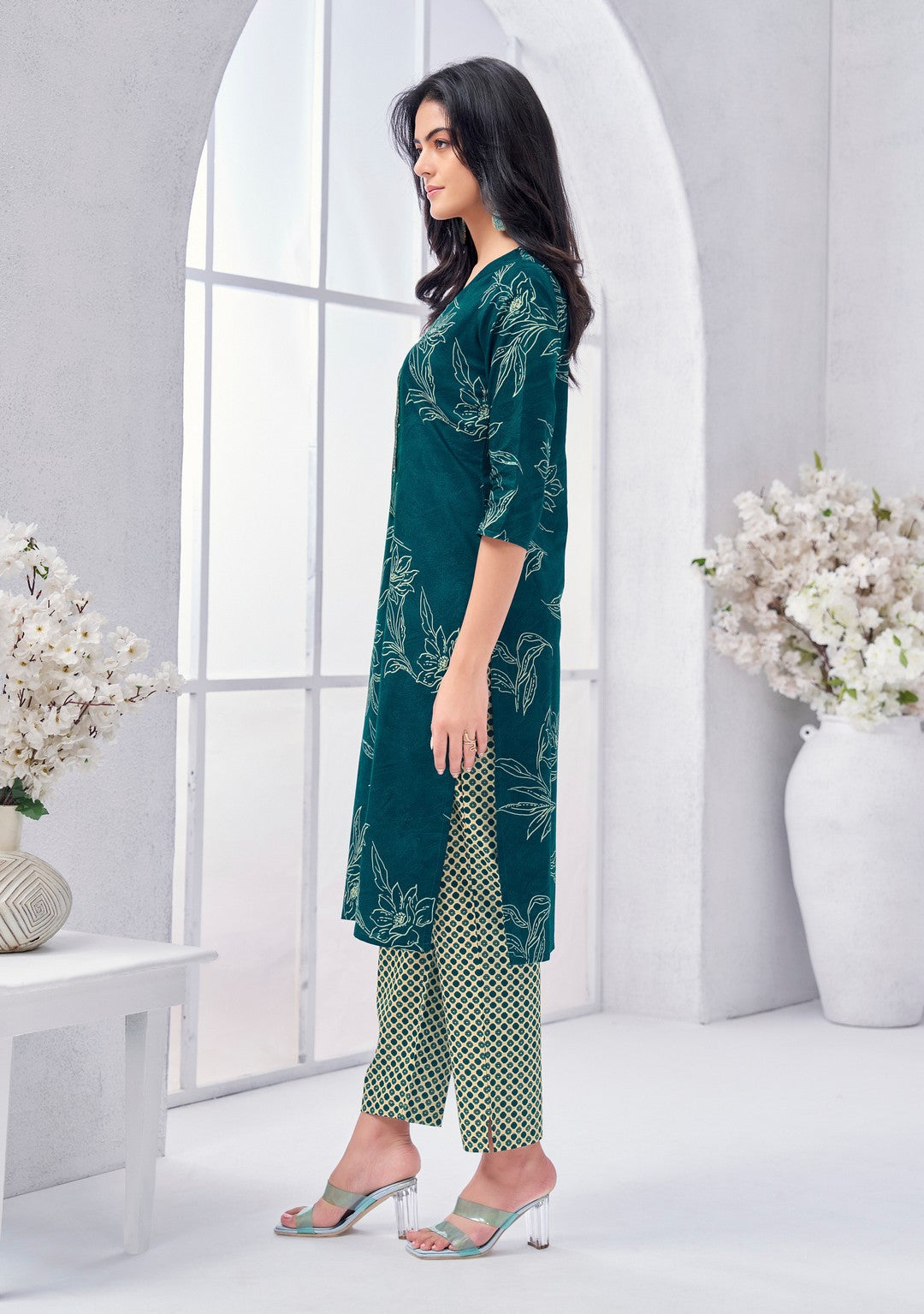 Larqi Women Pure Cotton Blue 3 Pcs Set