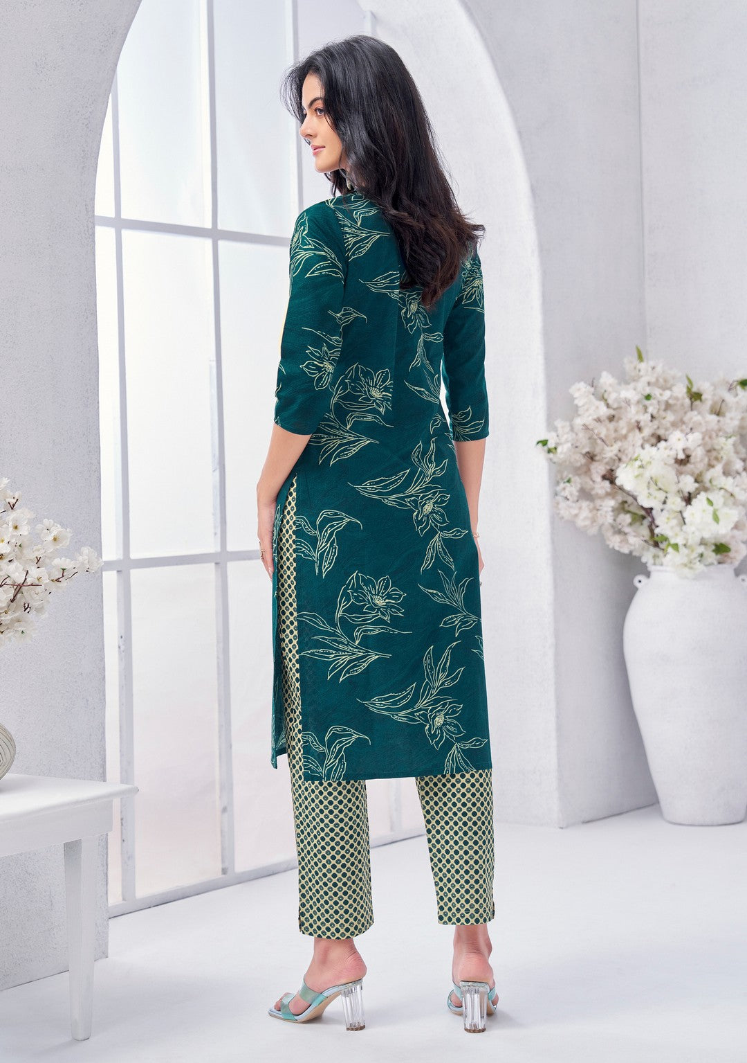 Larqi Women Pure Cotton Blue 3 Pcs Set