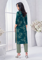 Larqi Women Pure Cotton Blue 3 Pcs Set