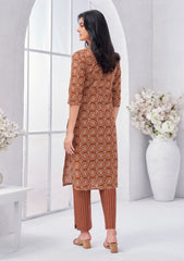 Larqi Women Pure Cotton Rust 3 Pcs Set