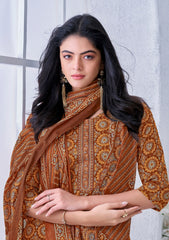 Larqi Women Pure Cotton Rust 3 Pcs Set