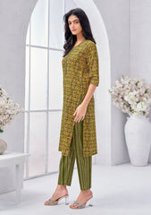 Larqi Women Pure Cotton Green 3 Pcs Set