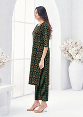 Larqi Women Pure Cotton Green 3 Pcs Set