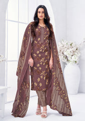 Larqi Women Pure Cotton Purple 3 Pcs Set