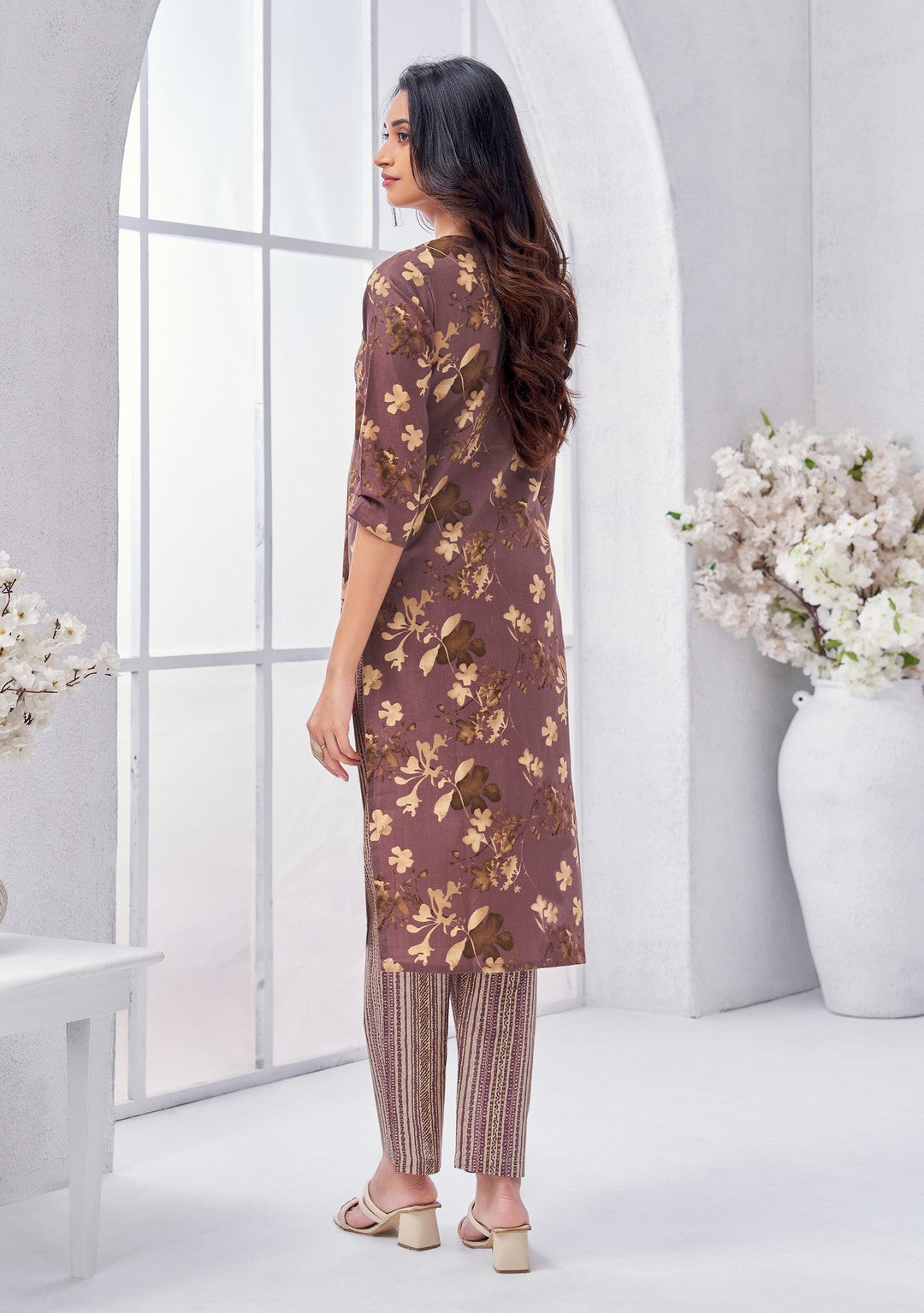 Larqi Women Pure Cotton Purple 3 Pcs Set