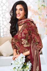 Larqi Women Pure Cotton Rust 3 Pcs Set