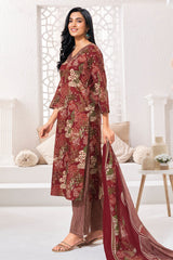 Larqi Women Pure Cotton Rust 3 Pcs Set