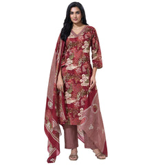 Larqi Women Pure Cotton Rust 3 Pcs Set