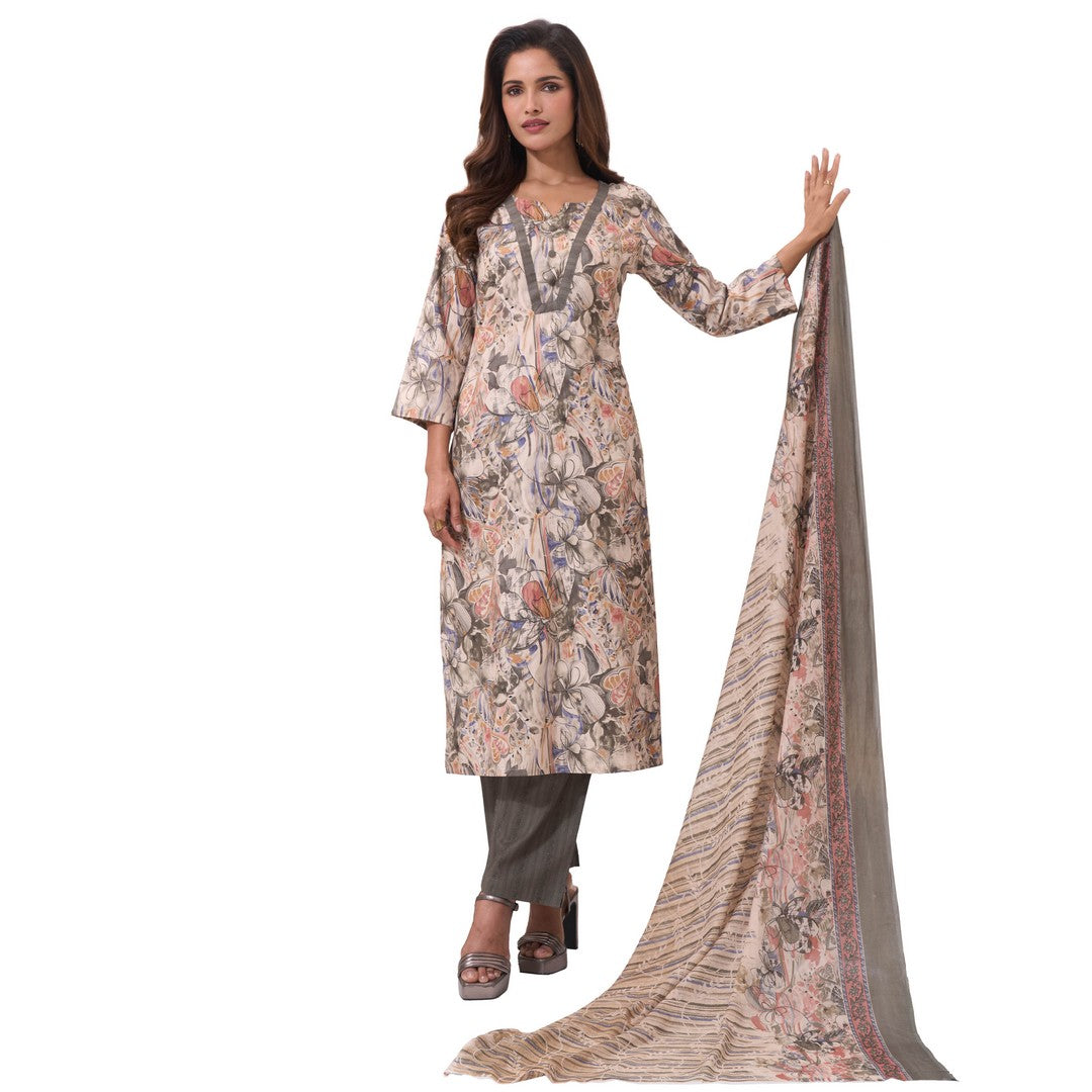 Larqi Women Pure Cotton Cream 3 Pcs Set