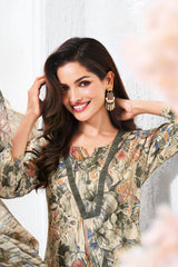 Larqi Women Pure Cotton Cream 3 Pcs Set