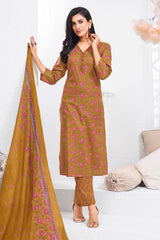 Larqi Women Pure Cotton Mustard 3 Pcs Set
