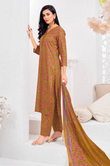 Larqi Women Pure Cotton Mustard 3 Pcs Set