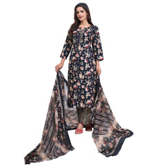 Larqi Women Pure Cotton Black 3 Pcs Set