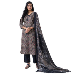 Larqi Women Pure Cotton Grey 3 Pcs Set
