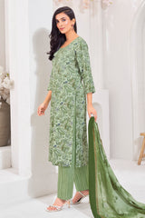 Larqi Women Pure Cotton Green 3 Pcs Set