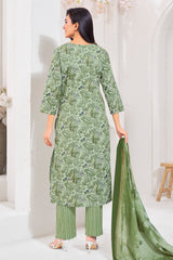 Larqi Women Pure Cotton Green 3 Pcs Set