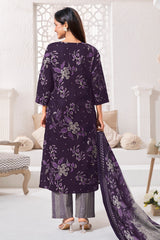 Larqi Women Pure Cotton Purple 3 Pcs Set