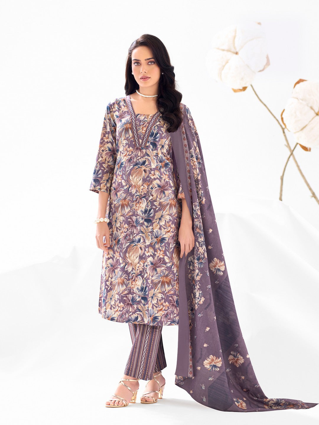 Larqi Women Pure Cotton 3 Pcs Set