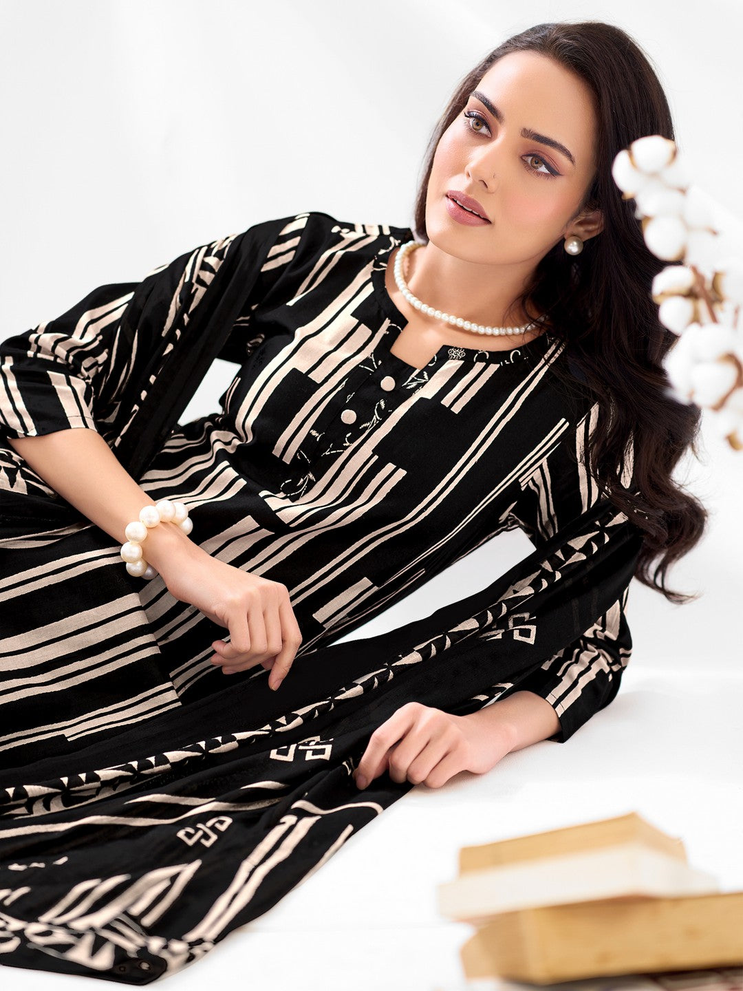 Larqi Women Pure Cotton 3 Pcs Set