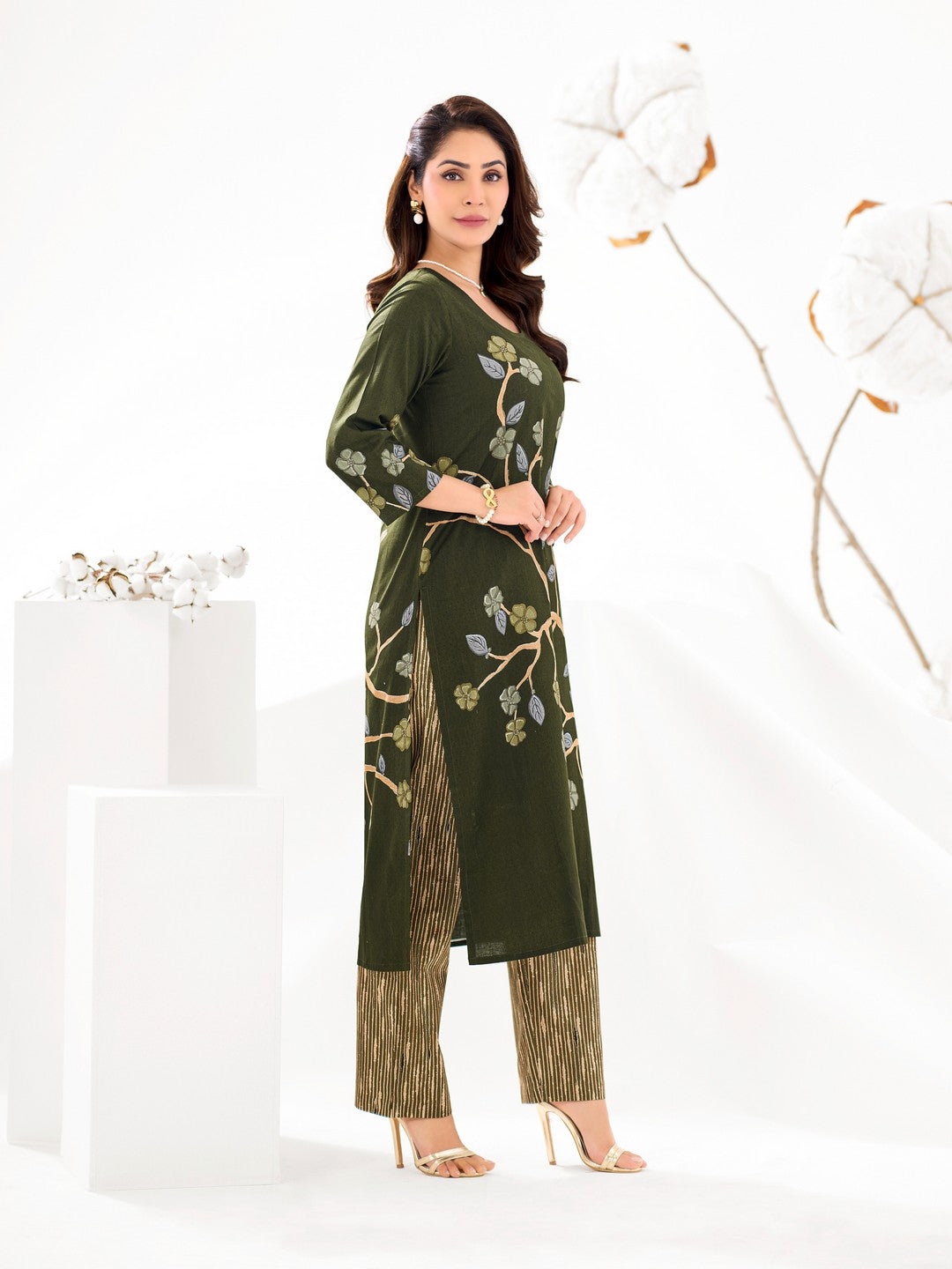 Larqi Women Pure Cotton 3 Pcs Set