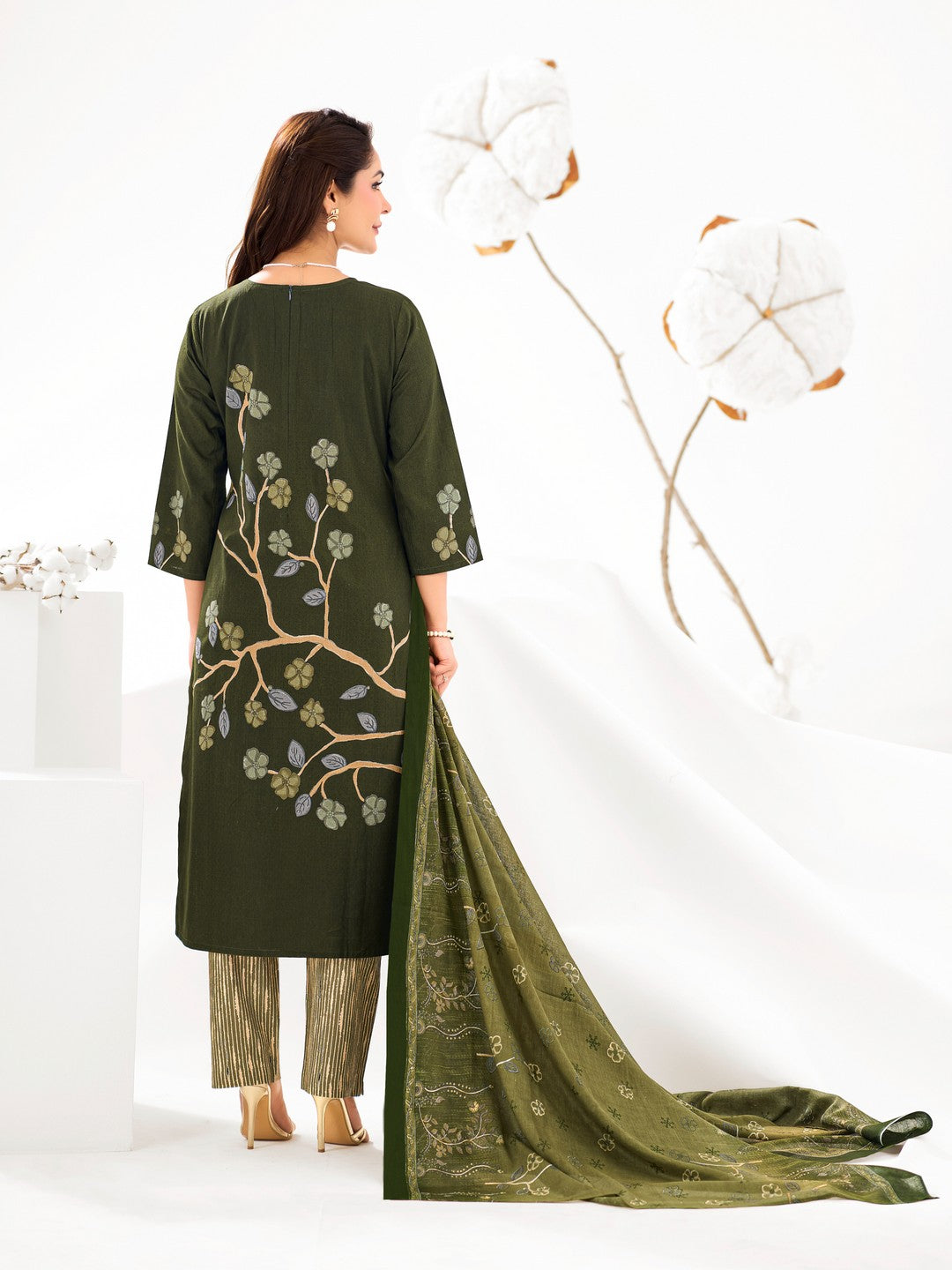 Larqi Women Pure Cotton 3 Pcs Set